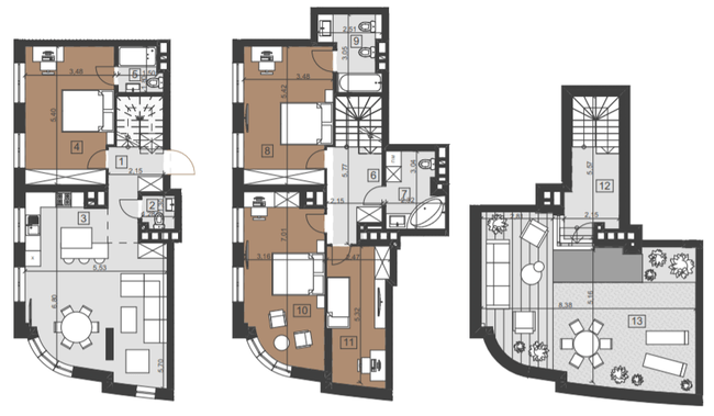 Дворівнева 154.7 м² в ЖК Парус City від 26 700 грн/м², Львів