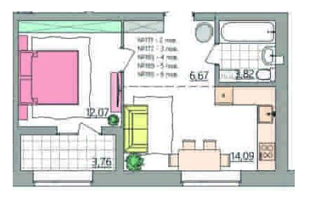 1-кімнатна 40.41 м² в ЖК Синергия Glass від 19 550 грн/м², Рівне