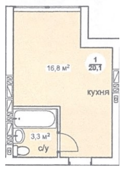 Смарт 20.1 м² в ЖК Нова Данія від 20 600 грн/м², с. Софіївська Борщагівка