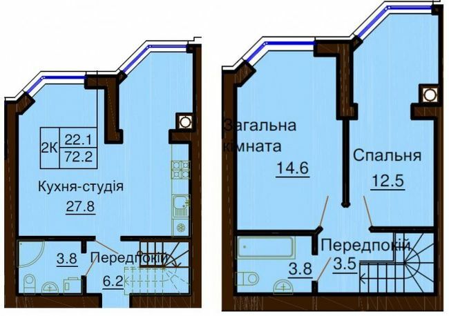 Дворівнева 72.2 м² в ЖК Софія Клубний від 32 000 грн/м², с. Софіївська Борщагівка