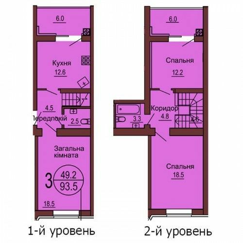 Двухуровневая 93.5 м² в ЖК София Клубный от 30 000 грн/м², с. Софиевская Борщаговка