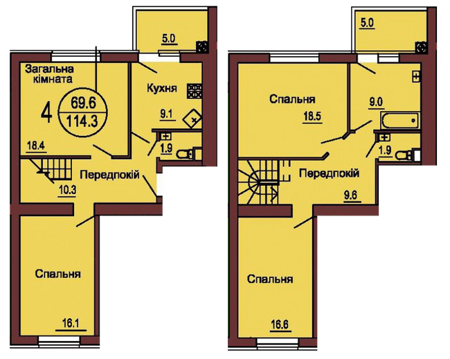 Двухуровневая 114.3 м² в ЖК София Клубный от 30 000 грн/м², с. Софиевская Борщаговка