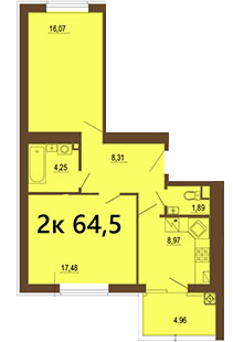 2-комнатная 64.5 м² в ЖК София Клубный от 32 000 грн/м², с. Софиевская Борщаговка