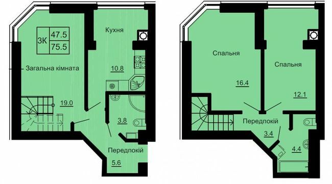 Дворівнева 75.5 м² в ЖК Софія Клубний від 30 000 грн/м², с. Софіївська Борщагівка