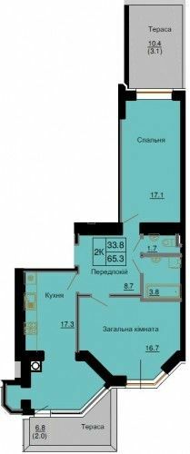 2-кімнатна 65.3 м² в ЖК Софія Клубний від 32 000 грн/м², с. Софіївська Борщагівка