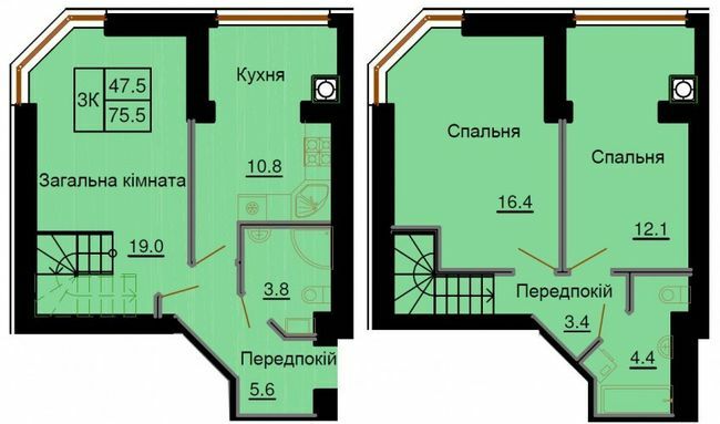 Дворівнева 75.5 м² в ЖК Софія Клубний від 30 000 грн/м², с. Софіївська Борщагівка