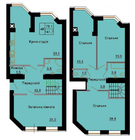 Двухуровневая 141.7 м² в ЖК София Клубный от 30 000 грн/м², с. Софиевская Борщаговка