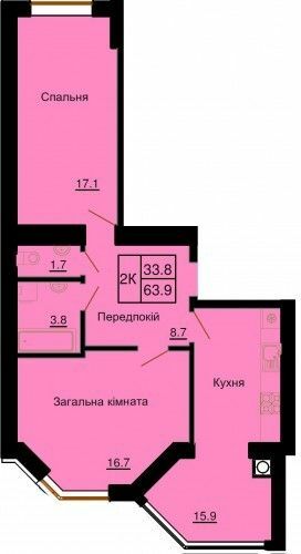 2-комнатная 63.9 м² в ЖК София Клубный от 24 000 грн/м², с. Софиевская Борщаговка