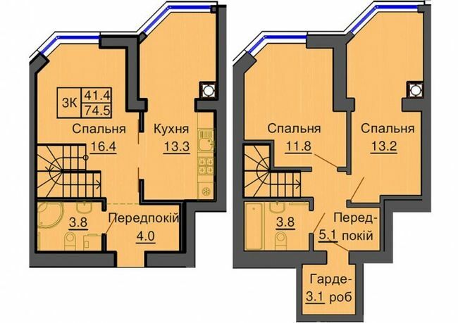 Двухуровневая 74.5 м² в ЖК София Клубный от 24 000 грн/м², с. Софиевская Борщаговка