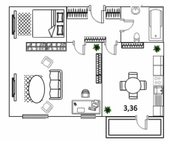 1-комнатная 50.27 м² в ЖК Підгір`я от 11 650 грн/м², г. Трускавец