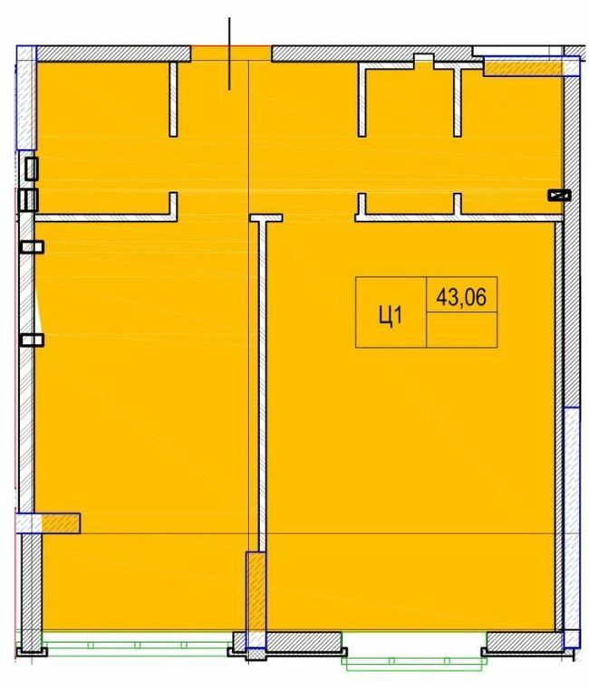 1-комнатная 43.06 м² в КД Олимпия от 14 500 грн/м², с. Софиевская Борщаговка