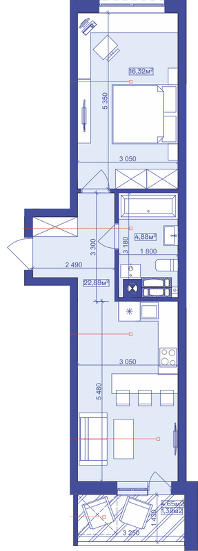 1-кімнатна 47.5 м² в ЖК Utlandia від 27 400 грн/м², м. Ірпінь