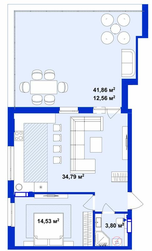 1-кімнатна 65.64 м² в ЖК Utlandia-2 від 30 800 грн/м², м. Ірпінь