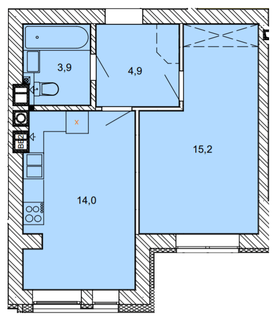 1-кімнатна 38 м² в ЖК Найкращий квартал від 29 450 грн/м², м. Ірпінь