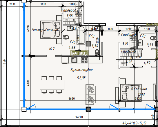 2-кімнатна 111.57 м² в ЖК ITown від 41 150 грн/м², Одеса