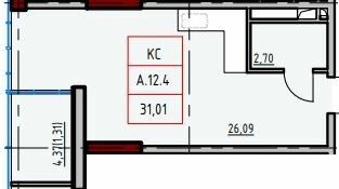 Студия 31.01 м² в ЖК ITown от 35 500 грн/м², Одесса