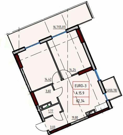 2-комнатная 62.34 м² в ЖК ITown от 32 950 грн/м², Одесса