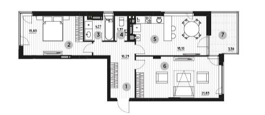 2-кімнатна 75.71 м² в ЖК PARKTOWN від 20 500 грн/м², смт Гостомель