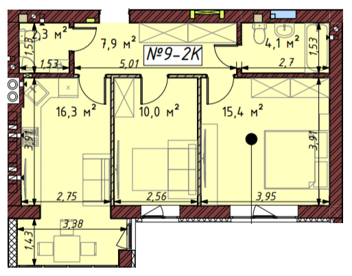 2-комнатная 56 м² в ЖК Гостомельские Липки-5 от 12 500 грн/м², пгт Гостомель