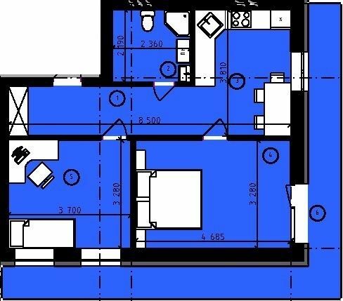 2-кімнатна 57.55 м² в ЖК Rothenburg House від 25 050 грн/м², с. Петропавлівська Борщагівка