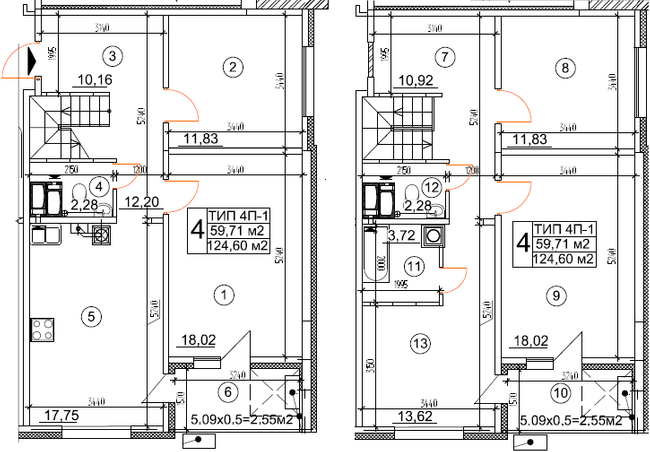 Двухуровневая 124.6 м² в ЖК Квартал Тарасовский от 15 825 грн/м², с. Тарасовка