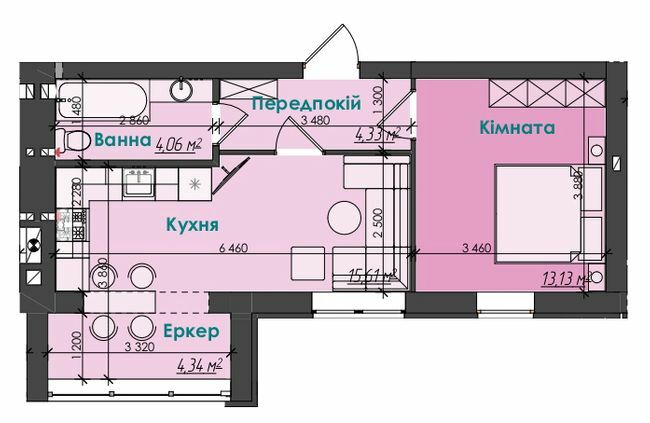 1-кімнатна 41.47 м² в ЖК Like Home від 19 000 грн/м², м. Ірпінь