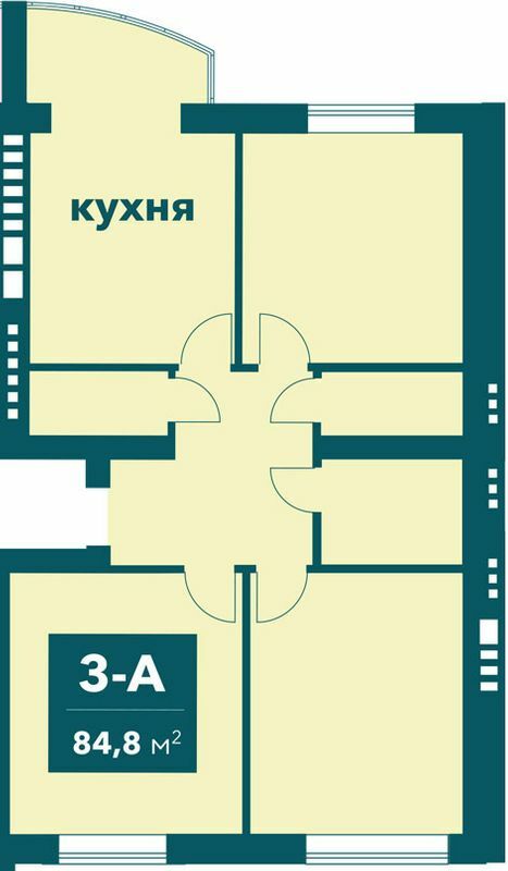 3-кімнатна 84.8 м² в ЖК Ібіс від 16 000 грн/м², м. Ірпінь