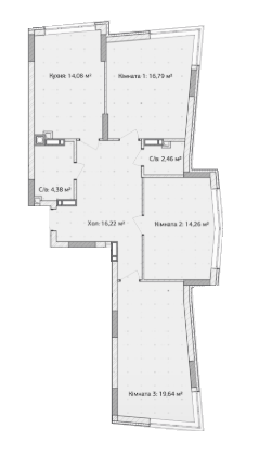 3-кімнатна 87.83 м² в ЖК Синергія 3+ від 17 500 грн/м², м. Ірпінь