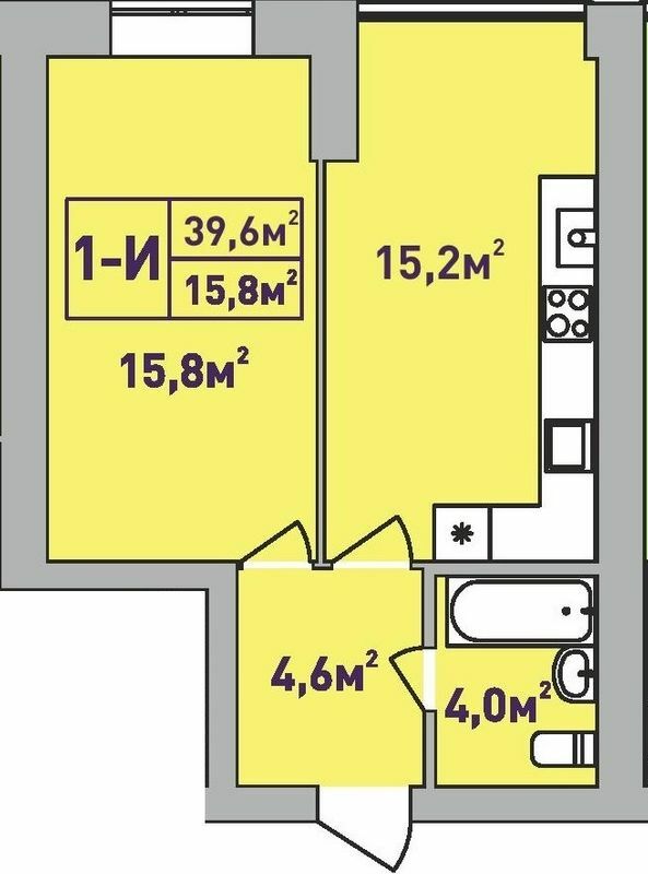 1-кімнатна 39.6 м² в ЖК Центральний-Преміум від 28 450 грн/м², м. Ірпінь