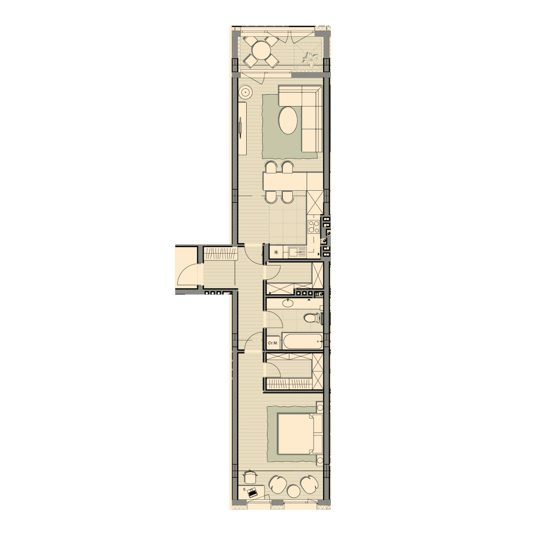 1-кімнатна 73.5 м² в ЖК Luxberry lakes & forest від 33 600 грн/м², смт Козин