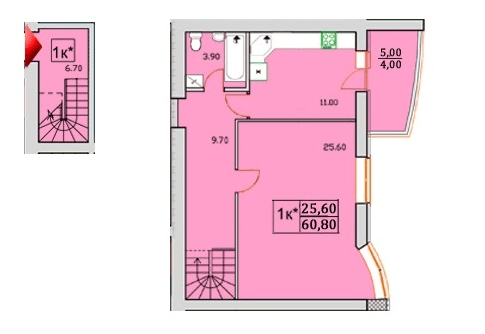 Дворівнева 60.8 м² в ЖК Сонячна Оселя від 21 000 грн/м², м. Буча