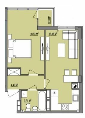 1-комнатная 42.99 м² в ЖК Маеток Винниковский от 15 800 грн/м², г. Винники