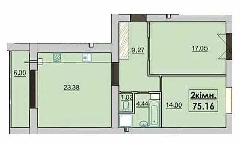 2-кімнатна 75.16 м² в ЖК Квартал Лемківський від 11 700 грн/м², Івано-Франківськ