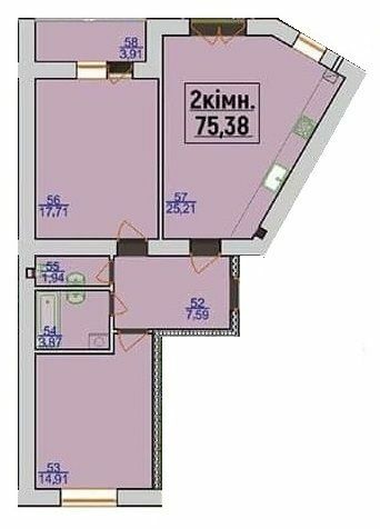 2-комнатная 75.38 м² в ЖК Квартал Лемковский от 11 700 грн/м², Ивано-Франковск