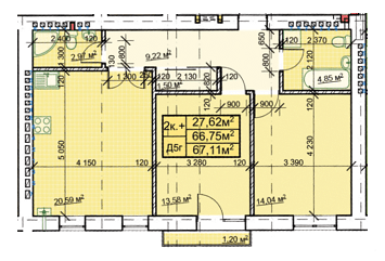 2-комнатная 67.11 м² в ЖК Парковый городок от 14 500 грн/м², Ивано-Франковск