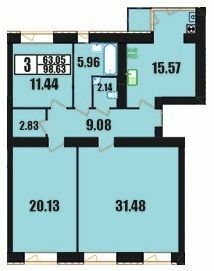 3-кімнатна 98.63 м² в ЖК Вінницький від 11 700 грн/м², Хмельницький