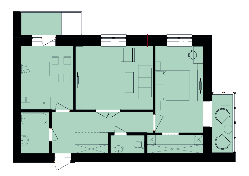 2-кімнатна 69.64 м² в ЖК Вишневий від 12 000 грн/м², Хмельницький