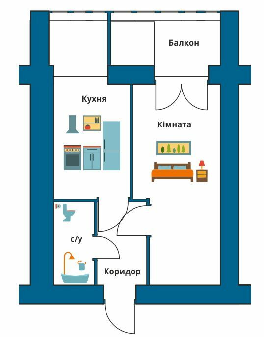 1-комнатная 37.5 м² в ЖК Новый Эдем от 10 500 грн/м², г. Каменец-Подольский