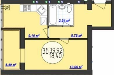 1-кімнатна 39.92 м² в ЖК Кемпінг Сіті від 13 500 грн/м², смт Стрижавка