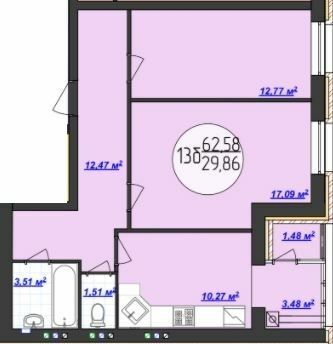 2-кімнатна 62.58 м² в ЖК Кемпінг Сіті від 13 500 грн/м², смт Стрижавка