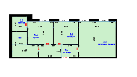 2-комнатная 63.2 м² в ЖК Княжий от 8 650 грн/м², г. Любомль