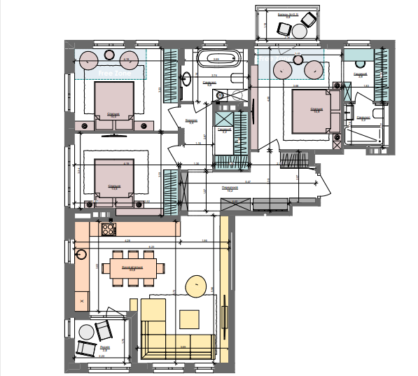 3-комнатная 107.5 м² в ЖК Файна Таун от 41 150 грн/м², Киев