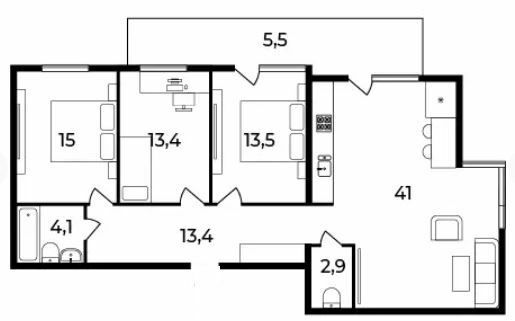 3-кімнатна 108 м² в ЖК Park Land від 25 300 грн/м², Ужгород