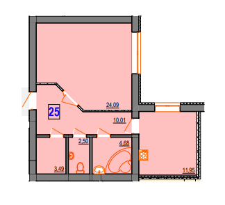 1-кімнатна 56.72 м² в ЖК Маєток Боздош від 16 400 грн/м², Ужгород