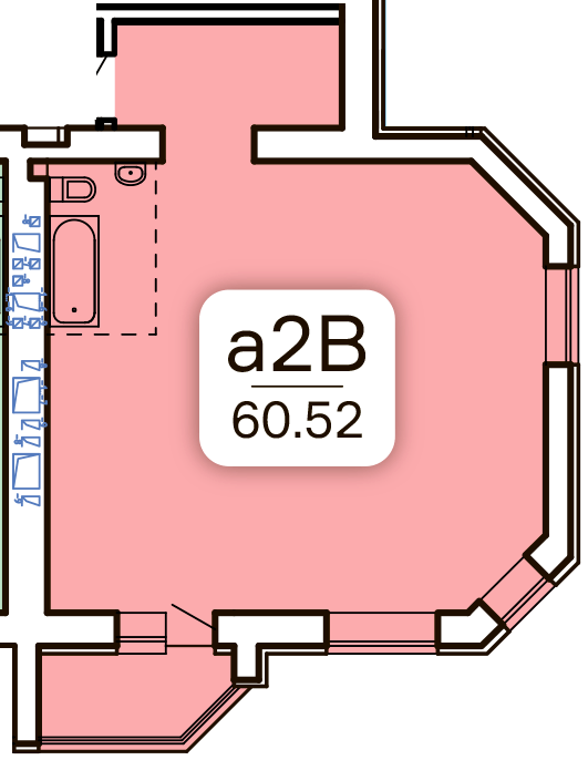 2-кімнатна 60.52 м² в ЖК Kvartal від 37 000 грн/м², Запоріжжя