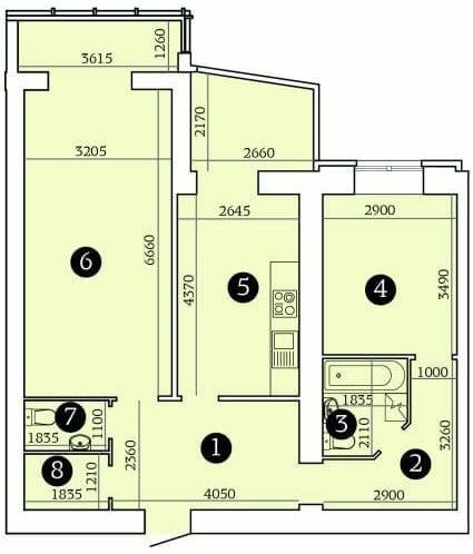 2-кімнатна 77.93 м² в ЖК Олександрівський 2 від 15 000 грн/м², Запоріжжя