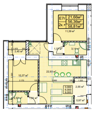 2-кімнатна 58.81 м² в ЖК Паркове містечко від 15 100 грн/м², Івано-Франківськ