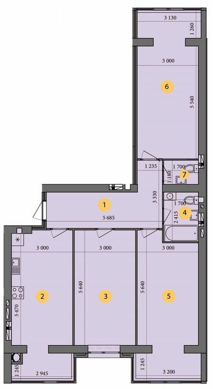 3-комнатная 95.07 м² в ЖК Ковалевский от 13 250 грн/м², Кропивницкий