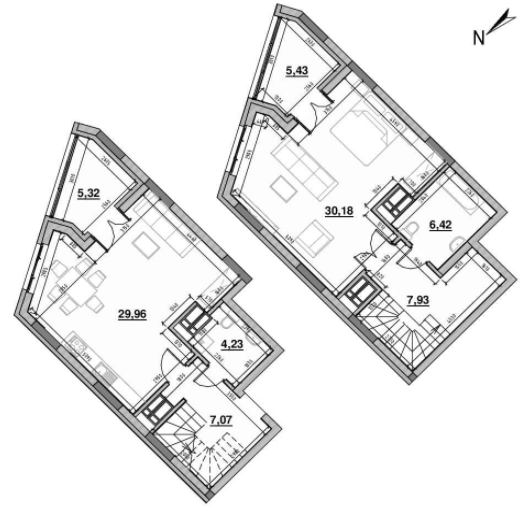 Двухуровневая 97.27 м² в ЖК Львовская Площадь от 53 003 грн/м², Киев