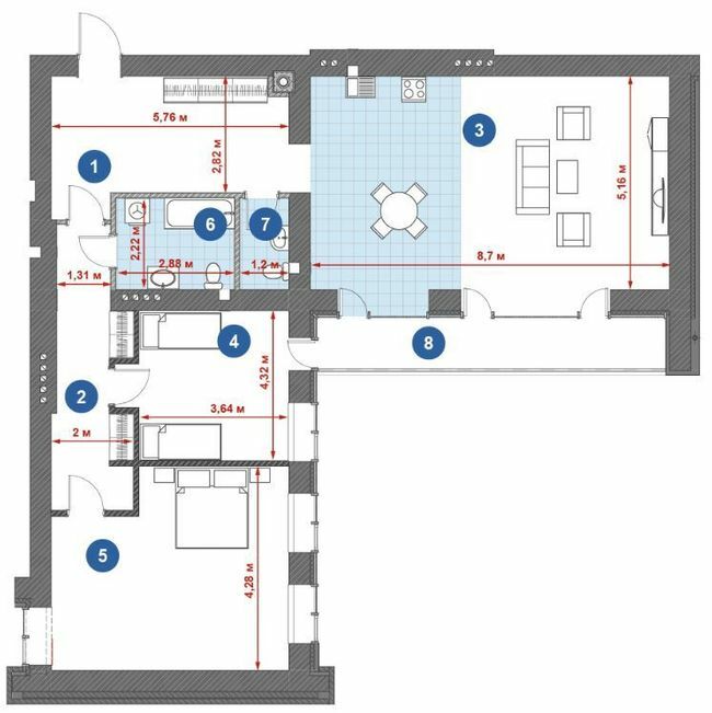 2-кімнатна 123.12 м² в ЖК Central Park від 22 100 грн/м², м. Кременчук